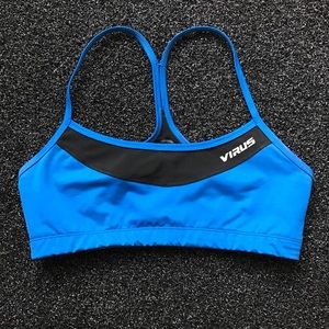 EUC Virus blue sports bra sz M